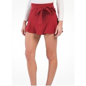 Zara Red Skorts!! -‎ XL With tie belt. Beautiful!